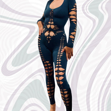 Alchemy Weaved Long Sleeve Catsuit