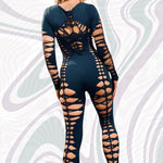 Alchemy Weaved Long Sleeve Catsuit